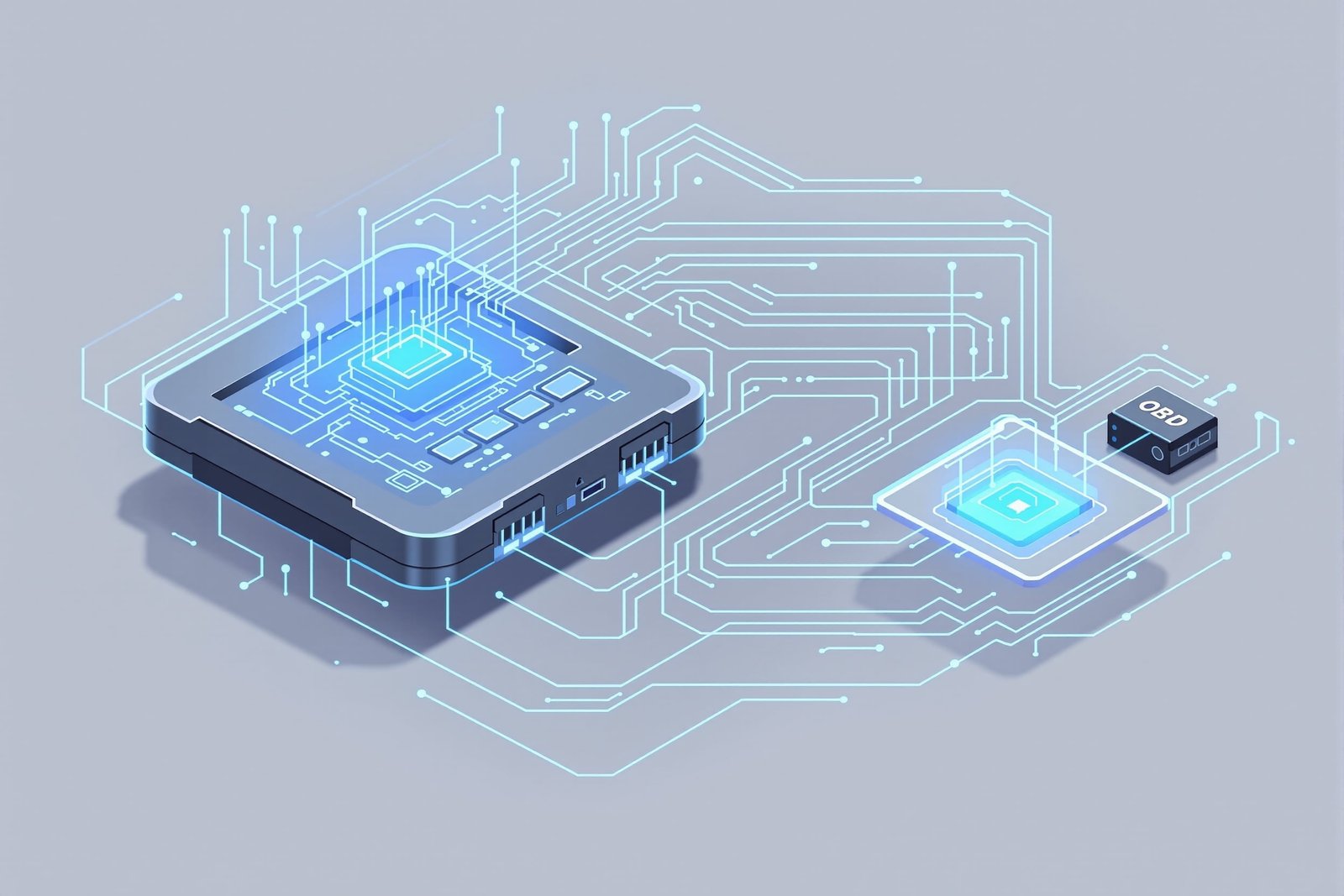 Technical diagram showing PP2000 diagnostic data flow between OBD interface and vehicle ECU systems
